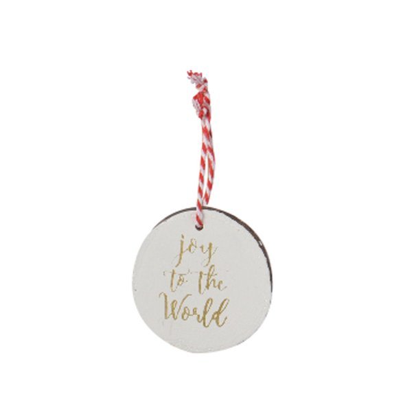 Χριστουγεννιάτικος Ξύλινος Κορμός Δέντρου με "Joy to the World"